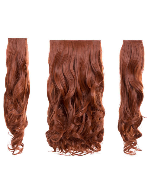 Three Pieces Curly Clip in Extension Heat Resistance Synthetic Hair