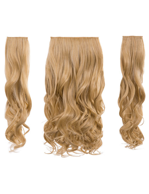 Three Pieces Curly Clip in Extension Heat Resistance Synthetic Hair