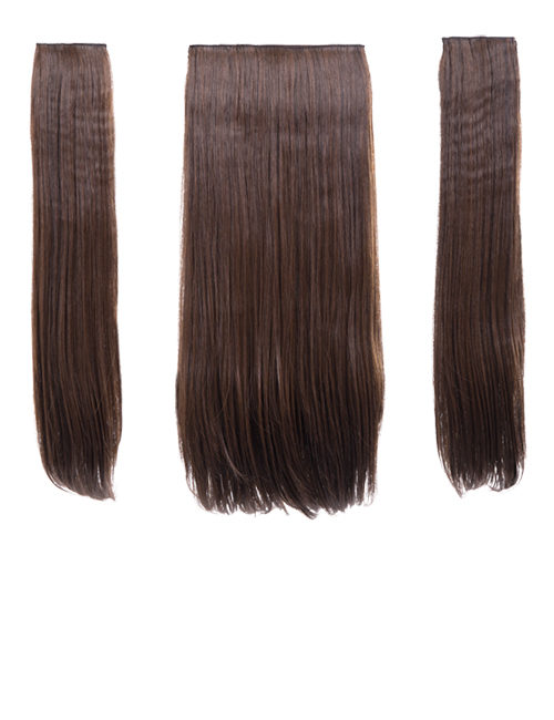 Three Pieces Natural Straight Clip in Extension
