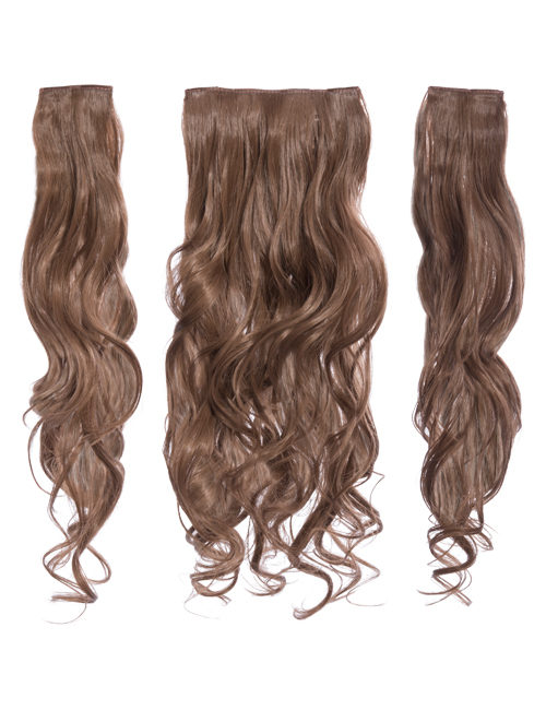 Three Pieces Curly Clip in Extension Heat Resistance Synthetic Hair- G846C/G3C - Golden Brown 12