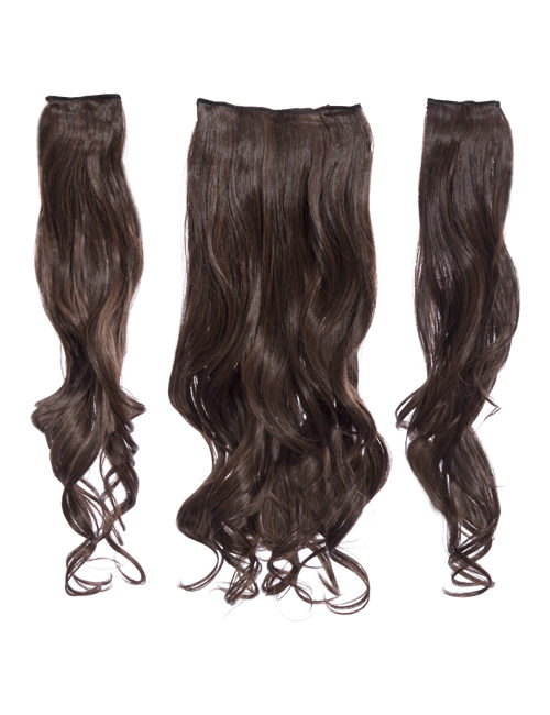 Three Pieces Curly Clip in Extension Heat Resistance Synthetic Hair- G846C/G3C - Warm Brunette 2/30