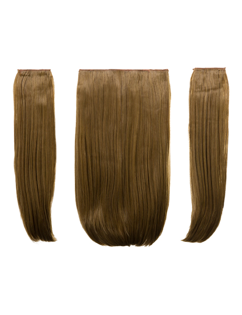 18" Three Pieces Straight Clip In Extension Heat Resistant Synthetic Hair